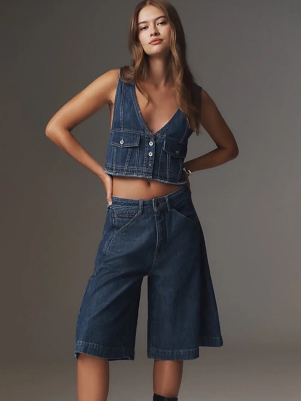 Anthropologie x Pilcro Mid-Rise Culottes Size 25 NWT - Picture 2 of 13